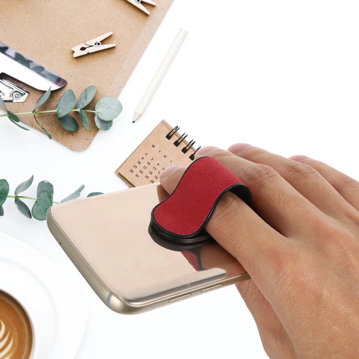 Adjustable Phone Ring Holder Cell Phone Stand Portable Finger Strap Handheld Mobile Phone Grip Adhesive Phone Holder Kickstand