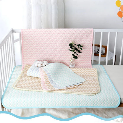 Reusable Infant Change Pad Baby Waterproof Crib Changing Mat Urine Sheet Cotton Diaper Cover Washable Newborn Bed Nappy Mattress