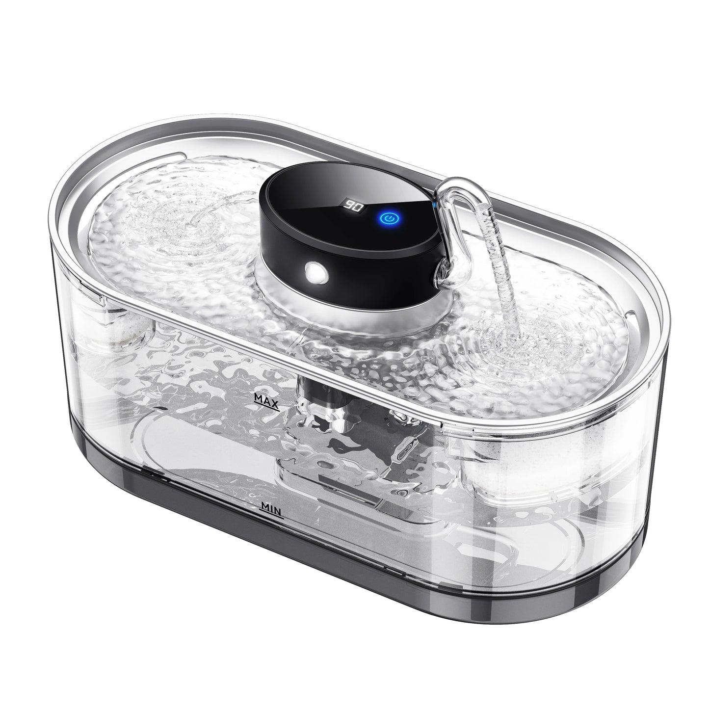 Stainless Steel Wireless Smart Cat Water Fountain 5000mah Pet Water Dispenser for Dog Cat Infrared Sensor Pet Drinkier Fountain