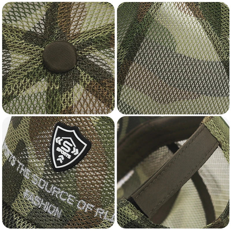 Outdoor Camouflage Mesh Baseball Cap Men Cap Summer Unisex Men And Women Camo Baseball Cap Trucker Hat Casquett