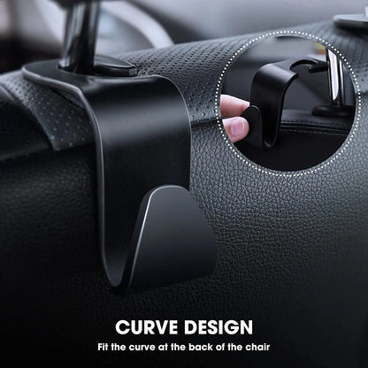 4/2Pcs Universal Auto Seat Headrest Hook Storage Hanger Car Hooks Back Seat Organizer Holder Clip Car Interior Accessories