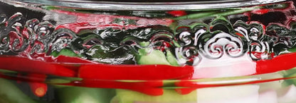 Traditional Fermenting Kit Crock with Water Seal Airlock Lid, for Pickles Kimchi Sauerkraut,Glass Jar with Lid Fermentation Jar