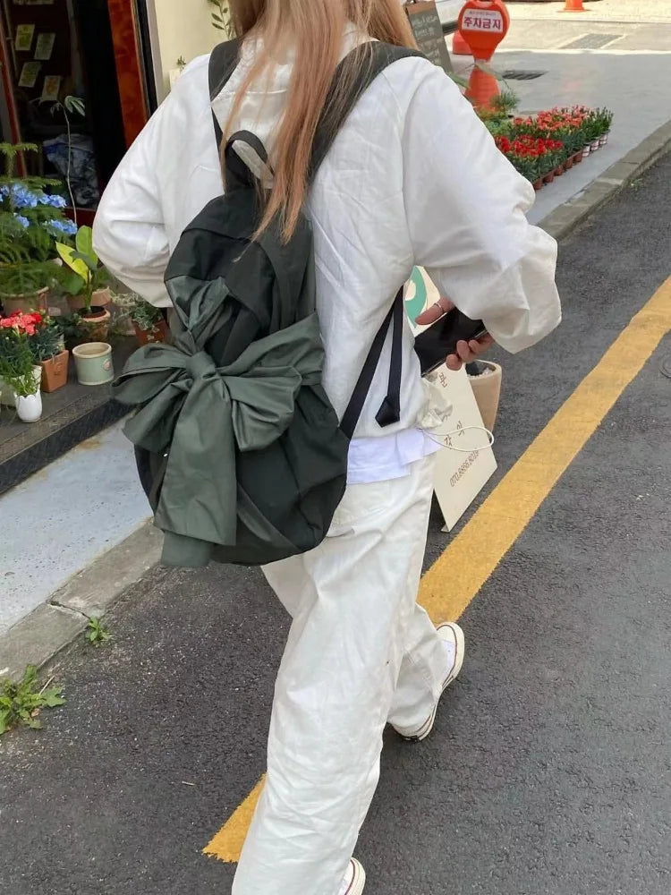 Fashion Backpacks School Backpack for College Students 2025 New Arrive Large Capacity Bags Bandage Bow Casual Y2k Backpacks