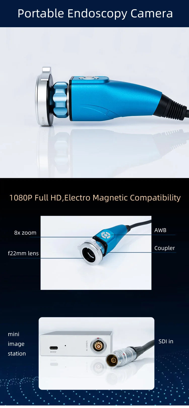 Portable FULL HD Endoscopy ENT Camera surgery Camera Surgical Endoscope Arthroscopy Medical Camera System Endoscopic Veterinary