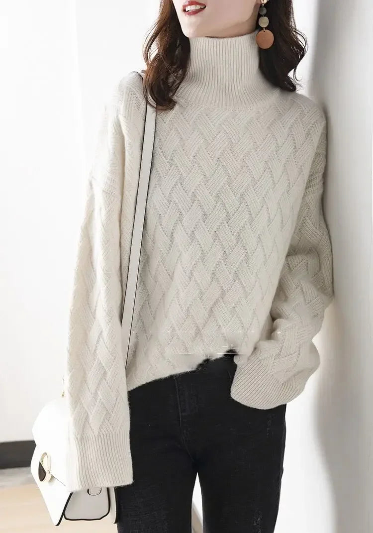 Oversize Thick Sweater S- XLWomen Loose Sweater Winter Casual Chic Cashmere Pullovers Pullover Female Long Sleeve