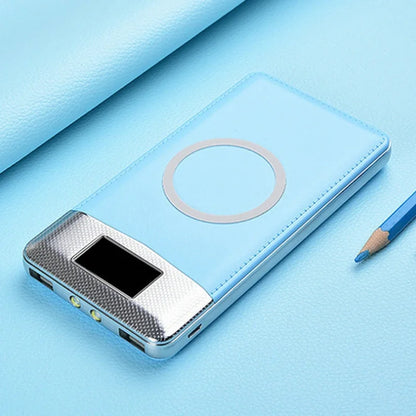 2025 New 10000mAh/20000mAh Four Color Wireless Mobile Power Bank External Battery Built in Charger Mobile Power Bank for iPhone