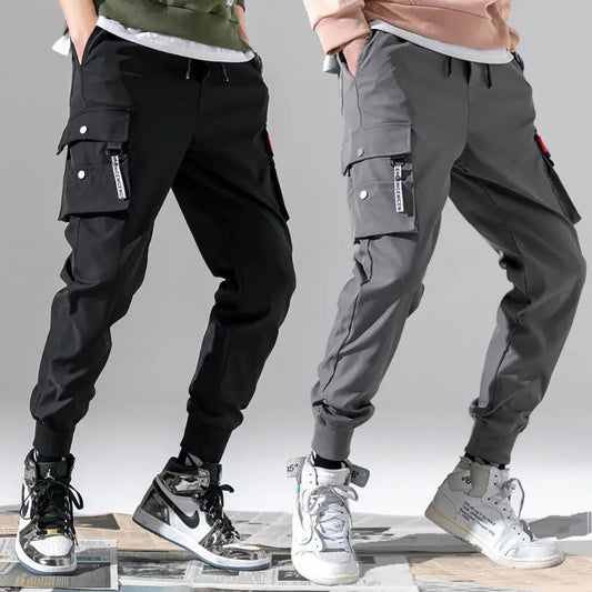 2025 New Classic Design Multi Pockets Cargo Pants, Men's Casual Loose Fit Drawstring Cargo Pants Joggers For Spring Summer Outdo