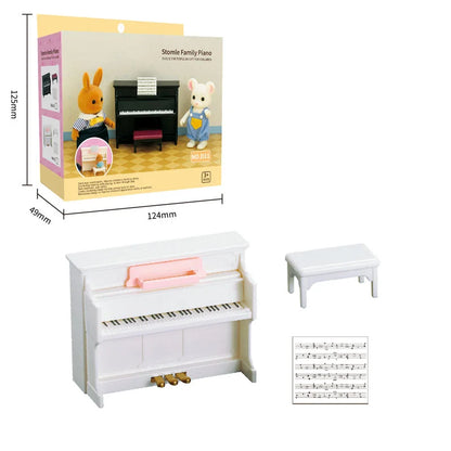 Dollhouse Furniture Set Doll house Bathroom/Kitchen/Fridge/Washing Machine Laundry Kids Doll House Miniature Pretend Play Toys