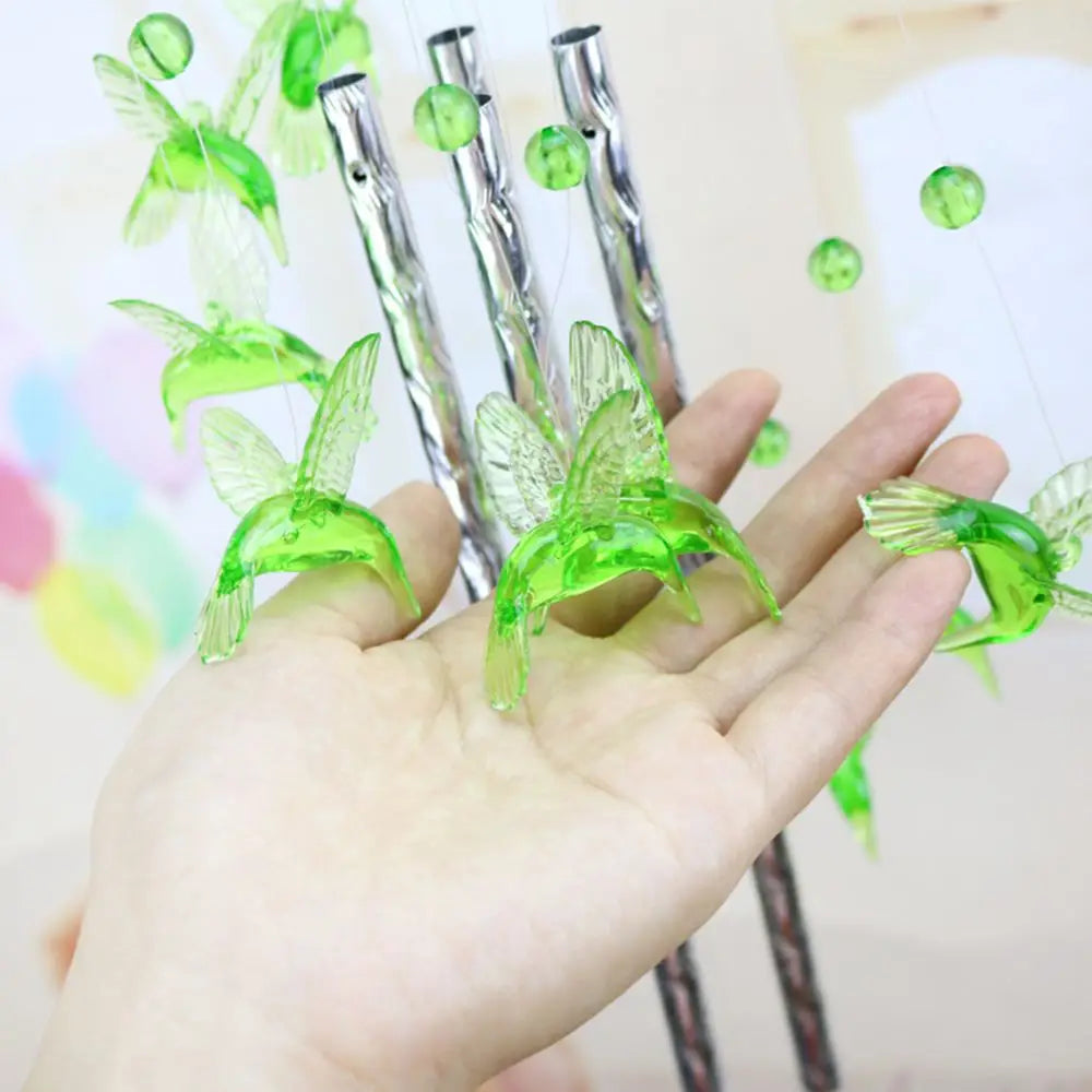 Creative Dolphin Love Wind Chimes Hanging Pendant Ornament Handmade Crafts Gift Indoor Outdoor Garden Decor