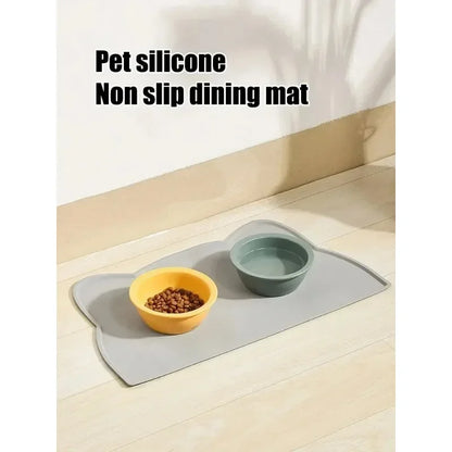 Silicone Pet Feeding Dog Cat Bowl Food Mat Non-Stick Waterproof Pet Food Feeding Pad Puppy Feeder Tray Water Cushion Placemat