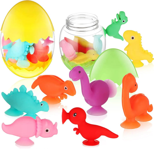 Baby Bath Toys Bathroom Suction Cup Set Soft Animal Dinosaur Building Blocks Children Funny Toy Parent-child Interactive Game