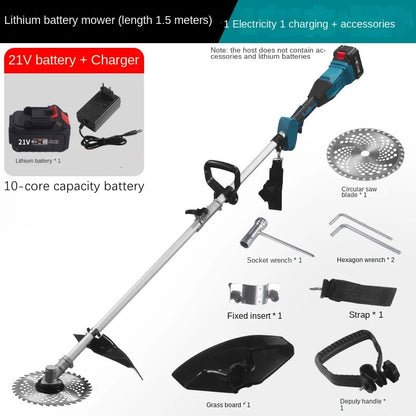 Multifunctional Lithium Battery Lawn Mower For Courtyard, Household Cordless Electric Lawn Mower, Portable Garden Lawn Mower