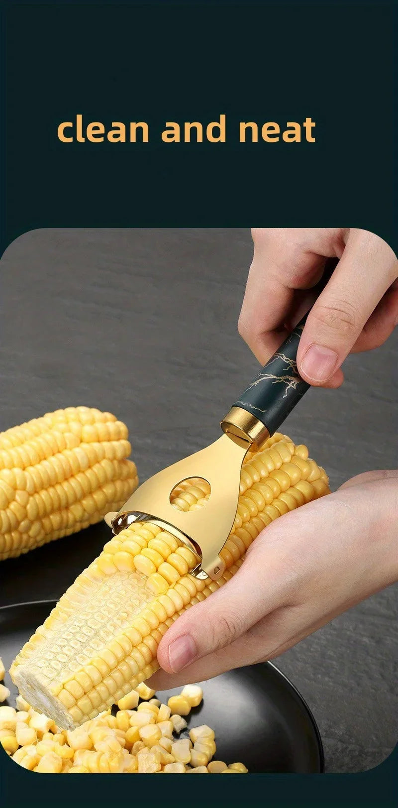 1pc Stainless Steel Corn Stripper – Efficient Cob Peeling, Durable Thresher, Kitchen Must-Have for Fresh Corn Lovers