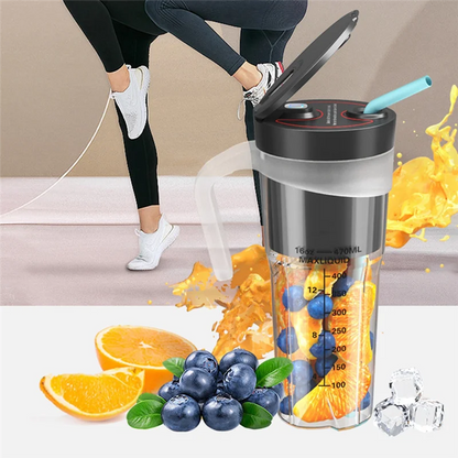 Portable Smoothies Blender Electric Juice Blender Rechargeable Portable Blender For Smoothies Fruits Blender Easy To Use Black-A