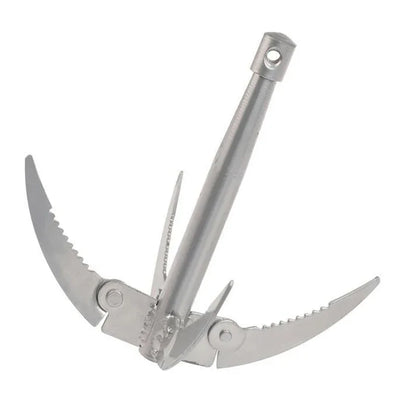 Folding Boats Anchor With Rope Outdoor Grappling Hook Survival Tool Sturdy Durable For Small Boat Canoes Fishing Supplies