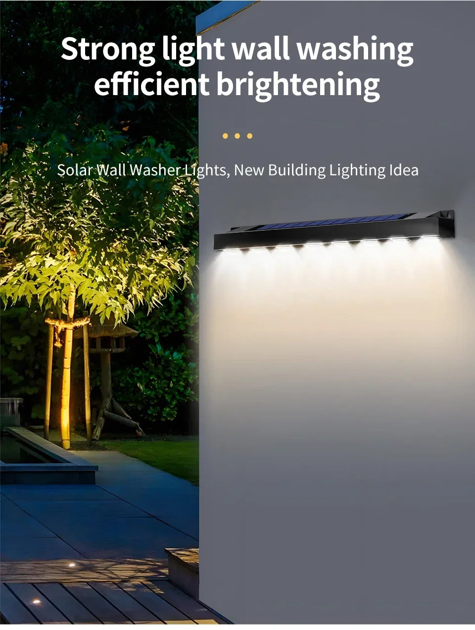 4/6/8LED Solar Wall Lights Outdoor Waterproof Solar Light Garden Landscape Light Ambient Decoration Balcony Staircase Lighting