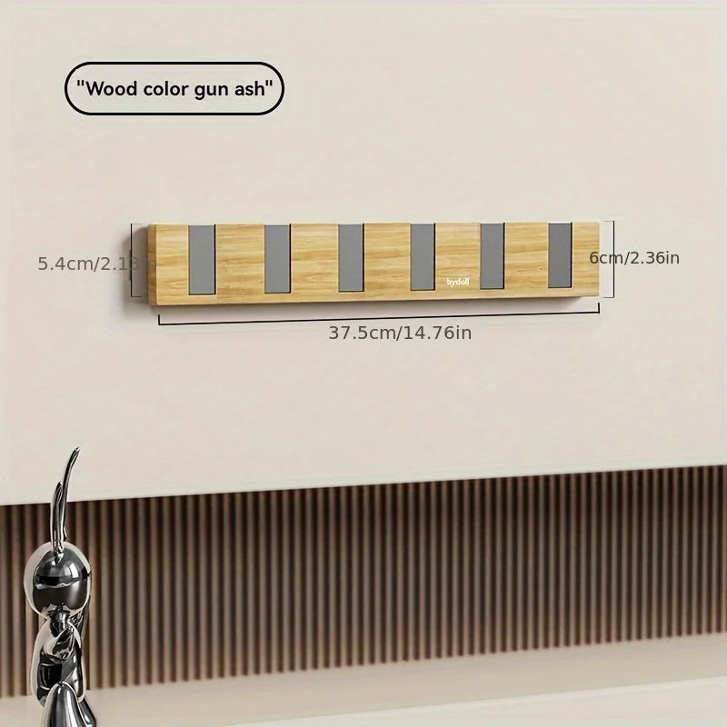 1Pc Row of Hooks, No Punching, Strong Load-bearing Door, Rear Hanger, Hat Rack, Used for Bedroom Door, Bathroom, Kitchen