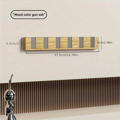 1Pc Row of Hooks, No Punching, Strong Load-bearing Door, Rear Hanger, Hat Rack, Used for Bedroom Door, Bathroom, Kitchen