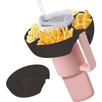Snack Plate 40oz Ice King Cup Cap Reusable Insulated Snack Platter Creative Cup Fruit Bowl Water Bottle & Cup Accessories