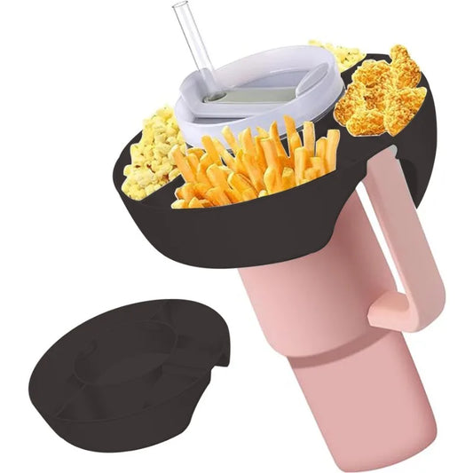 Snack Plate 40oz Ice King Cup Cap Reusable Insulated Snack Platter Creative Cup Fruit Bowl Water Bottle & Cup Accessories