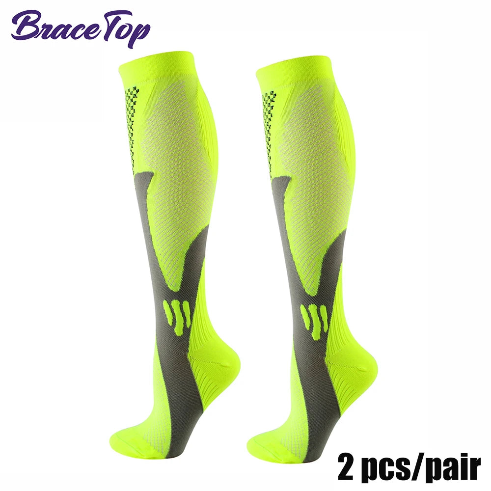 BraceTop 1 Pair Sports Stockings Compression Golf Sport Socks Medical Nursing Stockings Prevent Varicose Veins Socks Rugby Socks