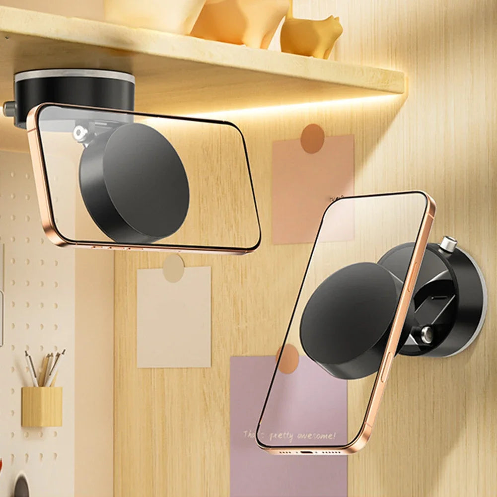 Magnetic Car Phone Mount 2-Sided Suction Cup Foldable Holder Strong Grip for Dashboard Windshield Universal Accessory