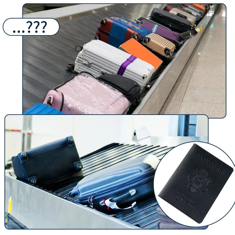 Passport Holder Cover Wallet Travel Essentials RFID Blocking Leather Card Case International Travel Must Haves Travel Accessorie