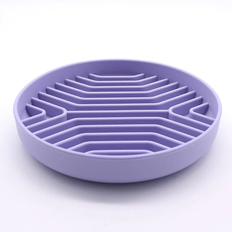 Non-slip Silicone Pet Slow Food Bowl Anti-choking Anti Knockover Cat Slow Feeder Mat with Suction Cup Dog Accessories