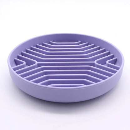 Non-slip Silicone Pet Slow Food Bowl Anti-choking Anti Knockover Cat Slow Feeder Mat with Suction Cup Dog Accessories