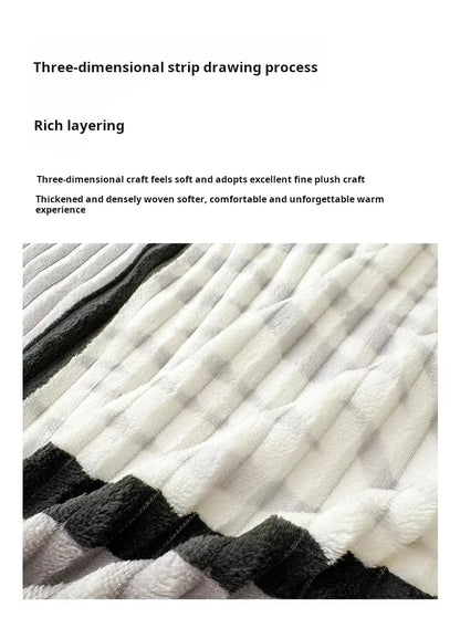 Lightweight Luxurious Warm Sleeping Plaid Milk Down Thin Blanket Multi Color Spring Summer Suitable For Sofas Bedrooms Blankets