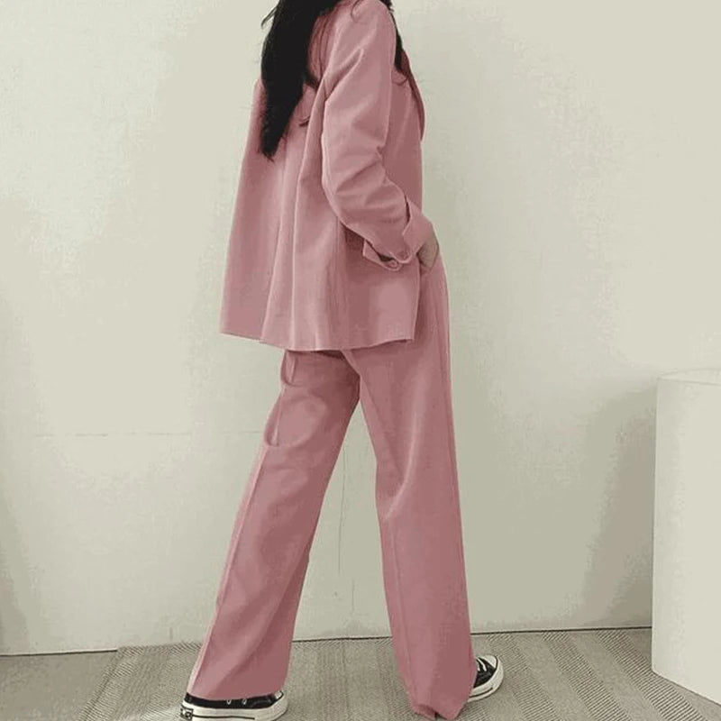 Suit Jacket Casual Office Lady Elegant Solid Single-breasted Women Blazer