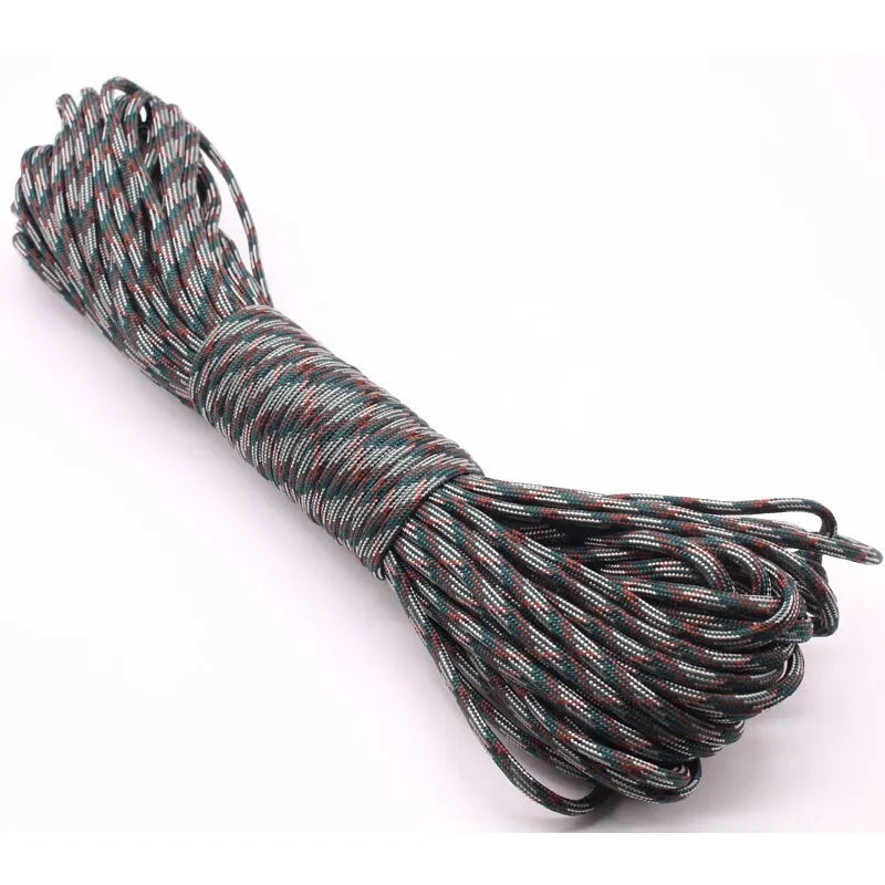 30M Paracord Outdoor Camping, Survival Lanyard, Parachute Rope, Walking Tent Accessories