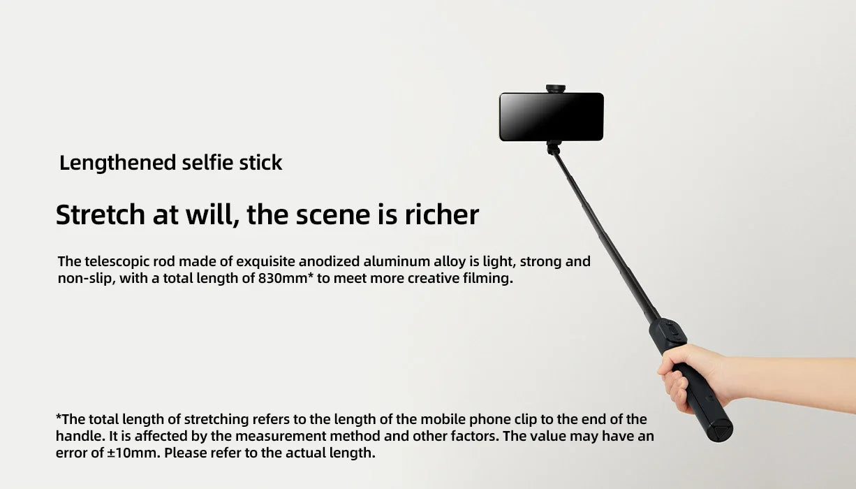 2025New Xiaomi Zoom Stand Selfie Stick 2 Bluetooth Remote Control One-click Zoom Rotate The Phone Holder Multi-functional Tripod