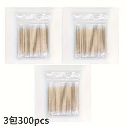 Cotton swab Disposable tattoo tip Cotton swab tip Wooden single head wooden swab small cotton swabEyeliner guard Raw cotton swab