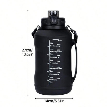 2L/64oz Silicone Water Bottles Collapsible Travel Water Bottle Roll Up Foldable Water Bottles With Straws Travel Camping Hiking