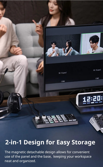 Ulanzi DD02 For Live Streaming Tool Video Mixer Video Switcher 4 CH HDMI Streaming 4K HD Screen For YUY2 MJPEG Capture Format