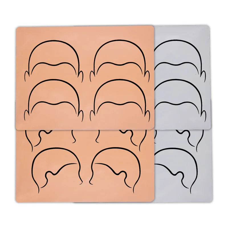 1pc Micropigmentation Soft Silicone Scalp Tattoo Practice Skin Microblading Hairline Design Training Skin SMP Tattoo Accessories