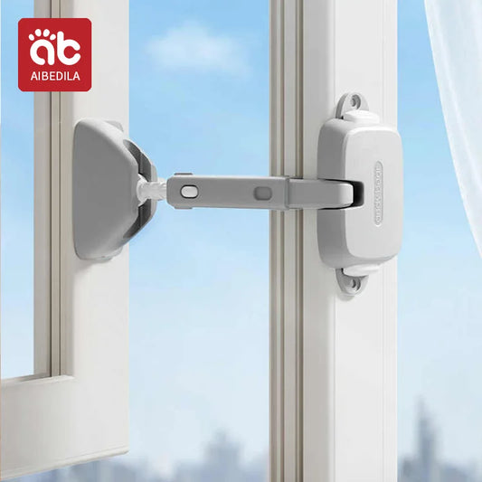 AIBEDILA Window safety door lock buckle childen protection high-rise anti fall windproof fixed limiter for window opening