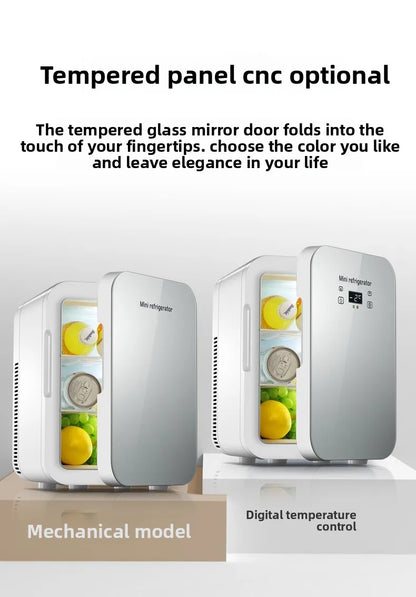 12V/220V Dual-Power Car Fridge Freezer, 12L Compact Refrigerator for Home/Office/Truck, Fast Cooling, Energy-Efficient