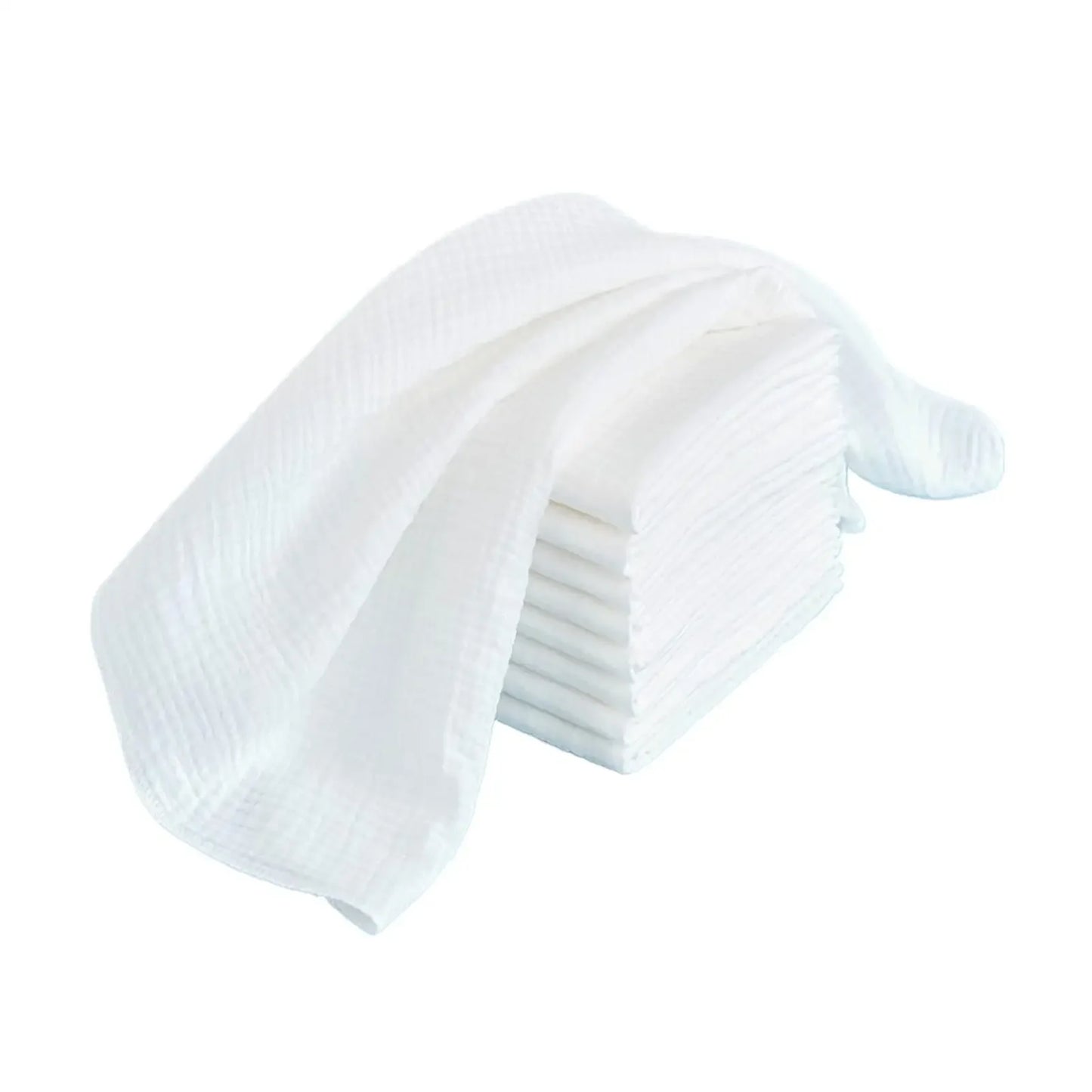 10PCS Baby Gauze Diapers 100% Cotton Baby Nappy for Newborn Changing 43x45cm Washable Reusable Double Layer Soft Baby Towels