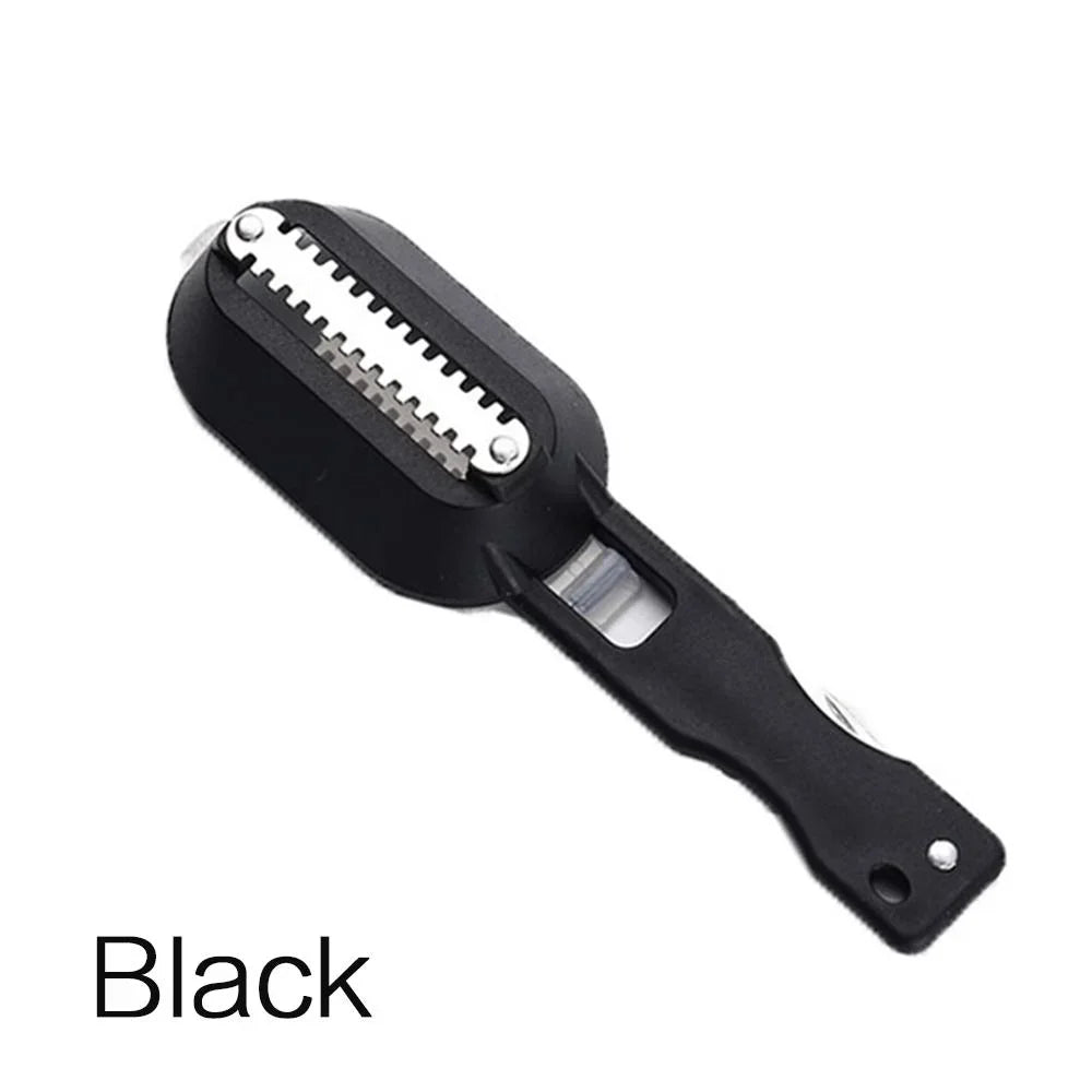 Fish Scale Remover Brush Fishing Scaler Tool Kitchen Cleaning Accessory Fish Skin Scraper Planner Knife for Easy Cooking