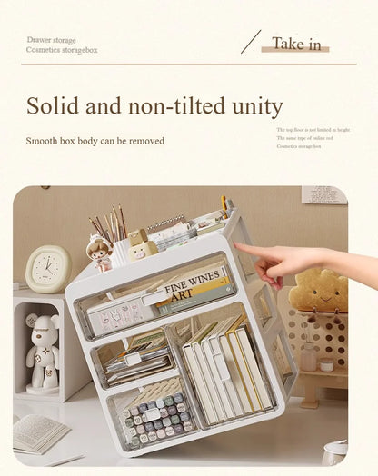 Drawer Desktop Organizer, Organizer Drawers, Desk Stationery Organizer, Multifunctional Dustproof Large Capacity Office Shelf