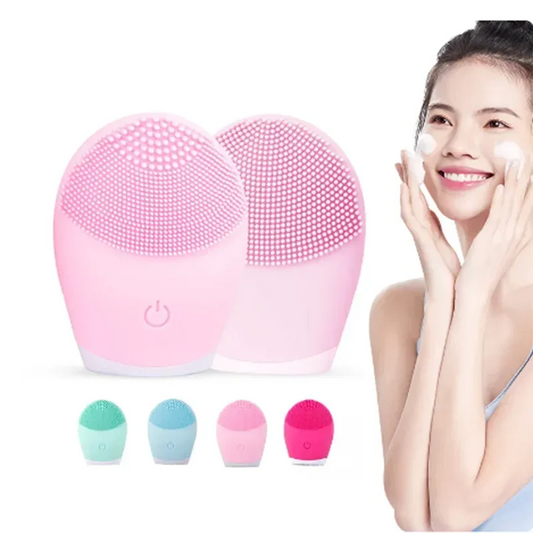 Electric Silicone Massager Facial Cleanser Skincare Massage Tool Beauty Machine Vibration Cleaning Of Pores Self Provided Batter