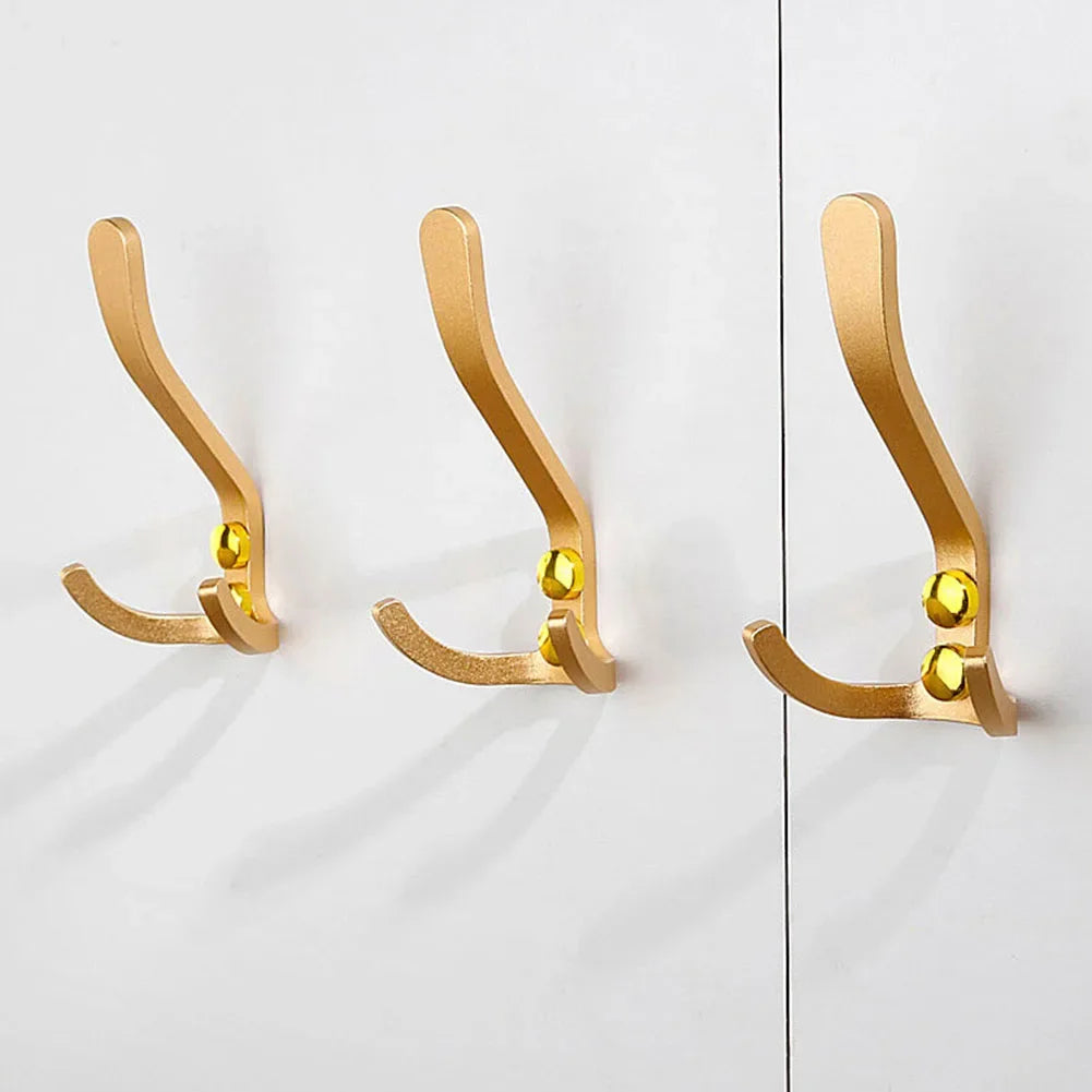 Wall Hook Towel Hanger Clothes Coat Hook Bedroom Robe Hook Livingroom Bathroom Kitchen Hanging Bag Key Hat Metal Hooks