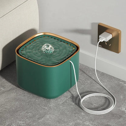 101oz/3L Pet Water Dispenser, Automatic Induction Circulating Filtering Cat Drinking Fountain, Prevent Slip Detachable Portable