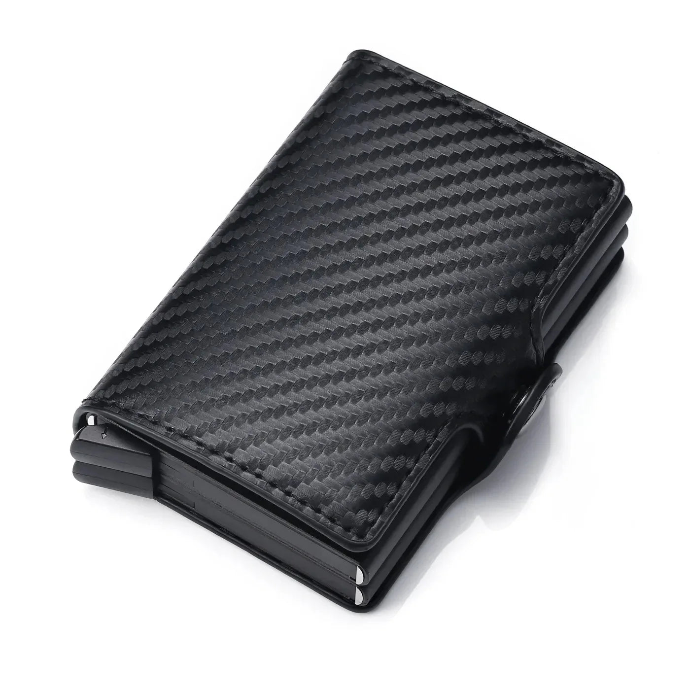 Anti Rfid Blocking Men Wallets with Custom Name Carbon Fiber Mini Wallet Large Capacity Card Holders Small Money Bag Male Purses