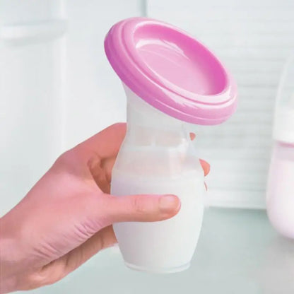 Portable silicone hand breast pump Breast milk reservoir Maternity feeding supplies With dust cap
