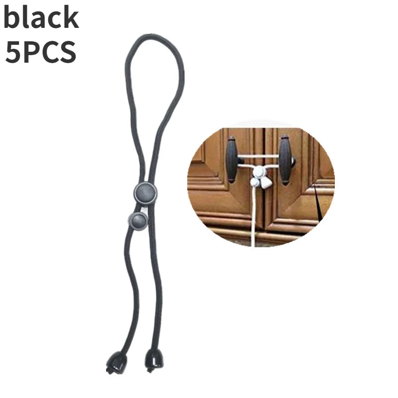 Child Safety Lock Multifunctional Refrigerator Rope buckle Double Snap Button Baby Safety Supplies Cabinet Door Lock