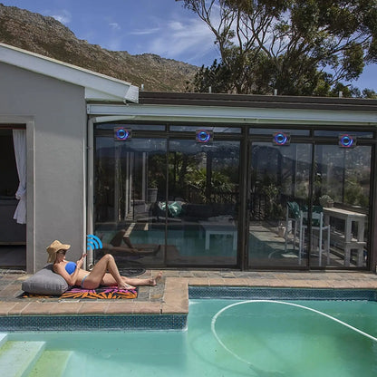 Herdio 5.25'' 600W 4PCS Outdoor Bluetooth Speakers Waterproof Wired Wall Mount Weatherproof Loudspeaker System For Garden Patio