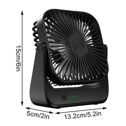 Mini Portable Fan,USB Desk Fan Table,Quiet 4 Speed Wind Personal Fan 360°Rotatable Head Standing Fans for Room Camping Hom